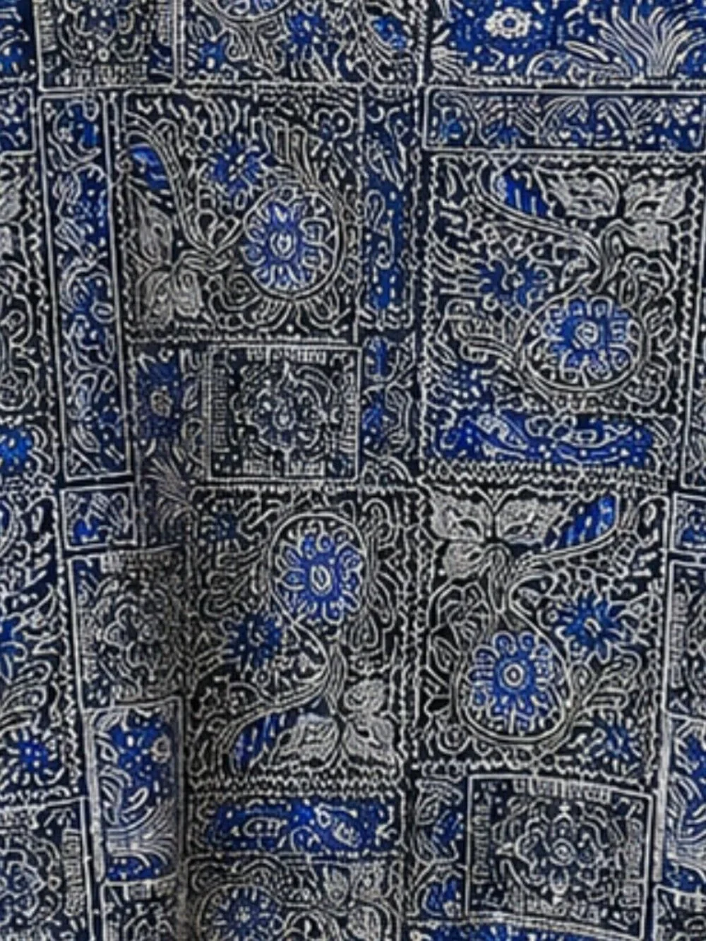 ONYX Nite Blue Vintage Metallic Patterned Twinset Cardigan & Shell Top SZ 3X